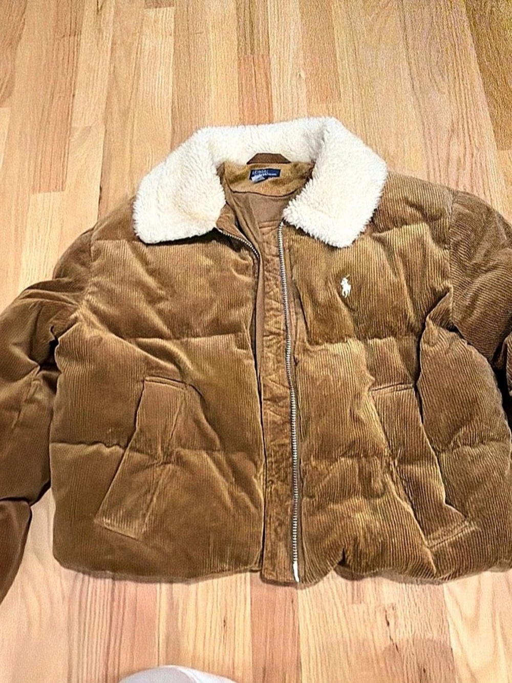Polo by Ralph Lauren Corduroy Puffer Jacket Size Medium